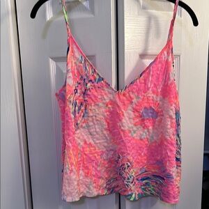 Lily Pulitzer Vibrant Pink Patterned Women's Top